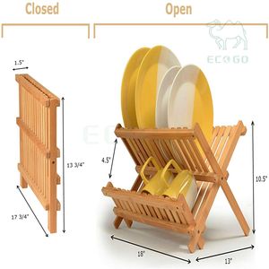 <b>Kitchen</b> Sink <b>Rack</b> Dish Drying <b>Rack</b> Multifunction Bamboo Dish Storage <b>Rack</b> - Product Image 4