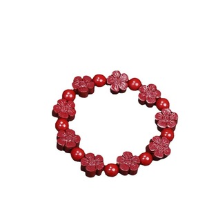 Bracelet Feng Shui Daisy pour femmes, véritable cinabre naturel, bracelet perlé à fleurs <span class=keywords><strong>de</strong></span> prunier pour <span class=keywords><strong>la</strong></span> <span class=keywords><strong>chance</strong></span> et <span class=keywords><strong>la</strong></span> prospérité - Product Image 5