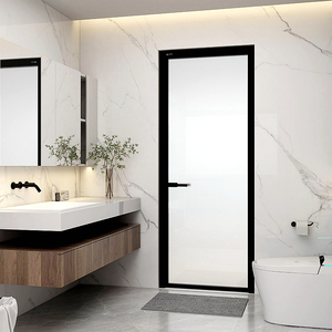 Moderno premio in legno massello Porte francesi finito per ingresso principale soggiorno Porte per casa residenziale ingresso interno anteriore - Product Image 3