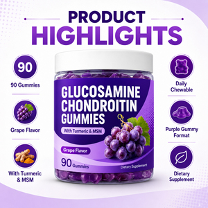 Joint Support Glucosamine Chondroitin Dietary Supplement <b>Gummy</b> <b>Candy</b> for Adults-Improved Bone Density - Product Image 2