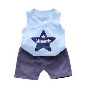 Conjuntos de Ropa para Niños Pequeños, Trajes de Algodón para Bebés con Estampado de Estrellas de China - Product Image 1