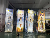 Pantalla de feria comercial de aluminio cuadrada de 14 pies, soporte de pancarta de Torre LED, caja de luz retroiluminada de cubo para publicidad de eventos minoristas