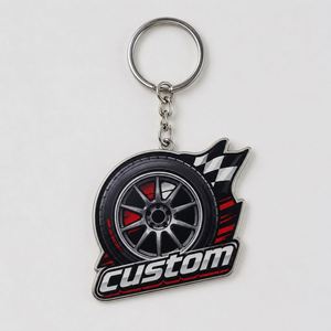 Porte-clés personnalisés en gros en forme de pneu, avec logo de marque, pour clubs automobiles, souvenirs de course automobile et véhicules - Product Image 2