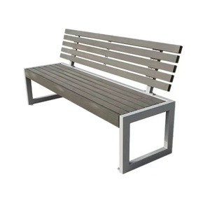 Banco de Acero Inoxidable para Exteriores con Respaldo, Banco de Parque, Personalizable de Fábrica - Product Image 3