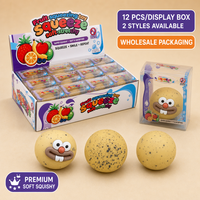 Jouet Squishy Patate Croustillante Forme Mouchetée Nouveauté Alimentaire Jouets Anti-Stress à Presser Cadeau Boîte de Présentation 12 Pièces