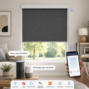 Stores enrouleurs motorisés intelligents ZSTARR compatibles WiFi, Zigbee, Alexa, Google Home et Tuya sans fil <span class=keywords><strong>pour</strong></span> fenêtre - Product Image 1