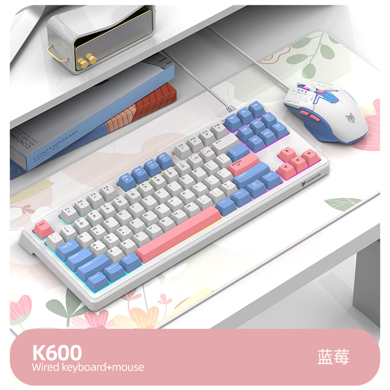 K600 [บลูเบอร์รี่] ชุดคีย์บอร์ดและเมาส์