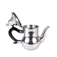 Théière Dallah Dubai en acier inoxydable moderne, ensemble de cafetière, serveurs de style vintage avec corps argenté, outils de thé expresso Maroc
