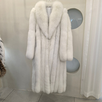 Manteau en fourrure de renard cristallisé, grande taille, mode, fourrure de renard blanche, fourrure de renard chinoise