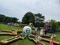 Terrain de mini-golf gonflable commercial à 3/6/9 trous, Crazy Putt, certifié CE, en PVC, garantie 2 ans