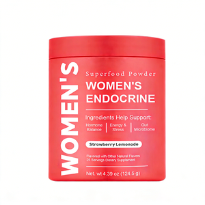 Polvo para el Equilibrio <span class=keywords><strong>Hormonal</strong></span> Directo de Fábrica, Suplemento de Apoyo <span class=keywords><strong>Endocrino</strong></span> para Mujeres para la Salud Intestinal, Sabor Limonada de Fresa, 125g - Product Image 1