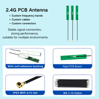 Antenne WiFi PCB double bande 2,4 GHz 5,8 GHz 8 dBi à gain élevé polarisée linéairement 50 Ohm VSWR 1,5 avec connecteur de câble personnalisé à dos adhésif
