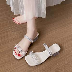 French Style Women's Platform Outdoor Slip-On Water Drop Shaped <b>Slippers</b> Cushioning Evergreen Design for Spring Summer Autumn - Product Image 4