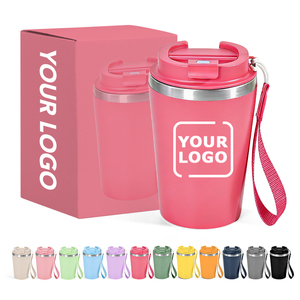 Vasos <span class=keywords><strong>de</strong></span> Viaje Personalizados con Logotipo, Vasos <span class=keywords><strong>de</strong></span> Café <span class=keywords><strong>de</strong></span> Acero Inoxidable con Capa Exterior <span class=keywords><strong>de</strong></span> Plástico y Capa Interior <span class=keywords><strong>de</strong></span> Plástico <span class=keywords><strong>de</strong></span> 12 oz, Tazas <span class=keywords><strong>de</strong></span> Café <span class=keywords><strong>de</strong></span> Plástico Personalizadas - Product Image 1