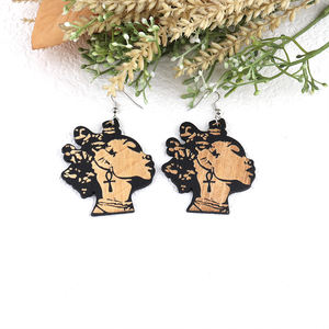 Grosir anting ukiran khusus Afro Afrika untuk wanita - Product Image 4