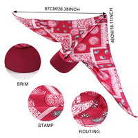 Chapeau pare-soleil bohème pour femme avec bandana à motif cachemire, turban pré-noué, foulard et couvre-chef intégrés, idéal pour la plage et les activités de plein air