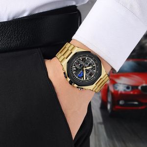 MAKA M <span class=keywords><strong>BAKO</strong></span> MK-5501 นาฬิกาข้อมือผู้ชายสุดหรูแบรนด์สแตนเลสสตีลเรืองแสงธุรกิจการเคลื่อนไหวของญี่ปุ่นนาฬิกาแฟชั่นใหม่สำหรับสุภาพบุรุษ - Product Image 4