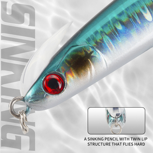 Hunthouse Esca Affondante da Pesca 125mm/38g per Acqua Salata, Wobbler a Lancio Lungo, Stickbait, Jerkbait, Pencil Lure per Spigola e Pesci Piatti - Product Image 4