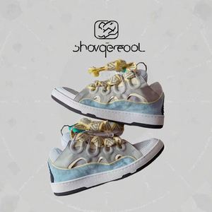 Chaussures de sport de luxe 2025 pour hommes et femmes, cuir véritable de haute qualité, semelle intérieure en PVC, doublure en mesh, lacets, antidérapantes, tendance mode - Product Image 3