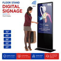 Kiosco con Pantalla Táctil Android de 55 Pulgadas para Publicidad en Hoteles, Negocios, Aeropuertos, con Soporte de Pie para Interiores