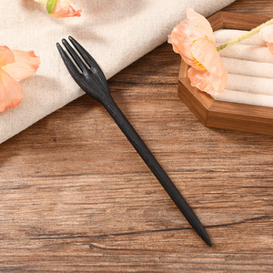 Épingle à cheveux style cuillère et fourchette en gingembre pour restaurant chinois - Nouveauté 2025, créative, élégante, polyvalente, de niche, accessoire capillaire haut de gamme - Product Image 3