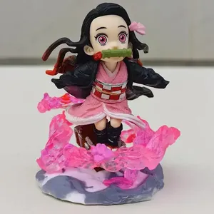 Modèle de jouet d'anime en PVC rose flamme mignon de 13 cm, état neuf, échelle 1:1, figurine d'action, emballage en boîte de couleur pour enfants, bureau - Product Image 4