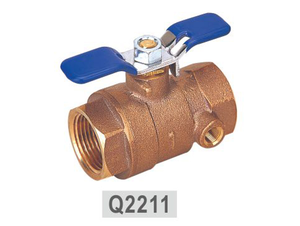 Tùy chỉnh thiết kế 600psi CWP nữ End đầy đủ cổng Bronze bóng van với chất thải cống - Product Image 2