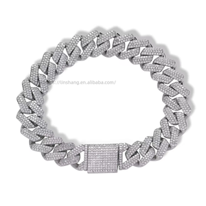 13Mm Full Zirconium Hipster Personality Heavy Industry <b>Cuban</b> <b>Chain</b> Bracelet Man Tanjing Fashion Lijing Necklace - Product Image 4