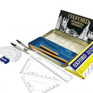 Offres promotionnelles mondiales : Ensemble mathématique de 13 pièces, Trousse de dessin technique en métal pour enfants, fournitures scolaires - Product Image 1