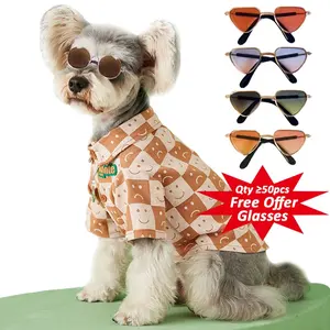 Летняя весенняя одежда для щенков французского бульдога Тедди шнауцера Одежда для собак джинсовая футболка для домашних животных
