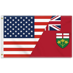 Bandera de Nueva Tierra Firmeña <span class=keywords><strong>y</strong></span> <span class=keywords><strong>Labrador</strong></span> de 3x5 pies, con rayas cosidas, para exteriores, de una sola cara, resistente, con ojales de latón de una sola cara. - Product Image 2