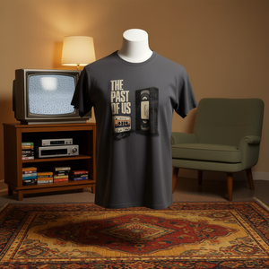 Camiseta The Past Of Us, color gris carbón, diseño vintage Mixtape VHS, ropa unisex - Product Image 3