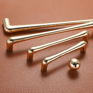 亮金锌合金橱柜衣柜门把手厨柜拉手橱柜金色旋钮 - Product Image 6