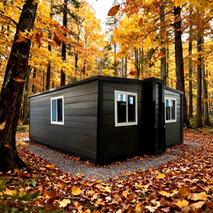 Maison conteneur préfabriquée 3,1m x 6,055m x 2,896m, 2 chambres, villa mobile détachable et extensible, cuisine, salle de bain, design moderne - Product Image 1