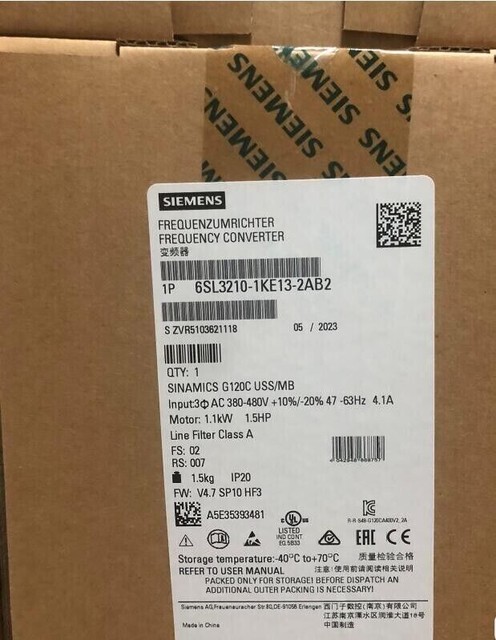 6SL3210-1KE13-2AB2 6SL32101KE132AB2  G120C 1.1KW 400V for PLC