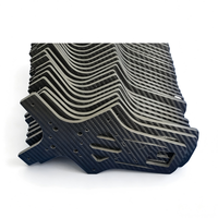 Semelle intérieure en fibre de carbone durable, découpée par CNC pour équipement sportif haute performance