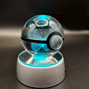 Sfera di Cristallo K9 <span class=keywords><strong>Poke</strong></span> Mon Ball 50mm, Nuovo Design, Decorazione Artistica per la Casa con Base LED, Vendita all'Ingrosso - Product Image 2