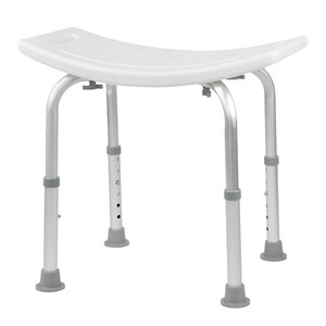 Home Shower Chair With Non Slip Design White Large Straight Body For Elderly Disabled Pregnant <b>Bathroom</b> <b>Stool</b> - Product Image 2