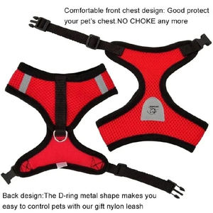 Imbracatura per cani in maglia Sandwich originale della fabbrica in rete traspirante imbottita per cani imbracatura al guinzaglio per cani sulla parte superiore - Product Image 5