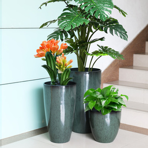 <span class=keywords><strong>Pot</strong></span> de fleurs <span class=keywords><strong>en</strong></span> résine pour balcon, style europé<span class=keywords><strong>en</strong></span>, profond, à bord rond, pour plantes vertes (Turtle Back of Paradise), <span class=keywords><strong>en</strong></span> plastique - Product Image 1