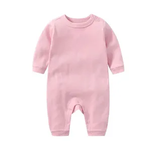 Colore personalizzato neonati vestiti invernali bambini pigiama senza piedi pigiama pagliaccetto bambino in cotone organico