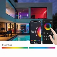 Tira de Luces LED RGB Aipin C213 Mesh Group Sync 2.4G WiFi Multizona, 4 Controles Remotos, 15A DC12-24V IP20 30m, Control por Aplicación, 360W, CE/FCC/ROHS