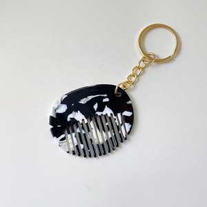 Mini peigne portable porte-clés, pendentif acrylique anti-statique mignon, accessoire de mode pratique, porte-clés - Product Image 3