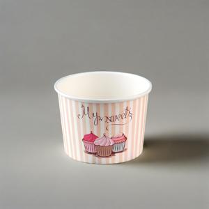 Bol en papier jetable avec motif floral, imprimé sur mesure, qualité alimentaire, simple paroi, pour emballage de restauration rapide - Product Image 4