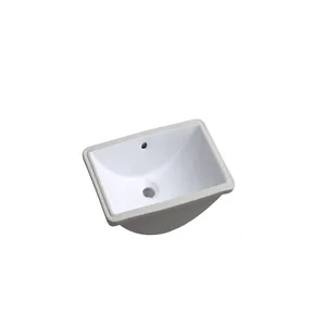 Hot Sale Professional Lower Price White Washing Ceramic Sink Rectangular under counter basin