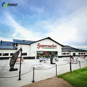 อาคารซูเปอร์มาร์เก็ตเหล็กสำเร็จรูป ตลาดขายส่ง โครงเหล็กแข็งแรง ปรับแต่งได้ ซีพีเพอร์ลิน น้ำหนักเบา คุณภาพสูงสุด - Product Image 1