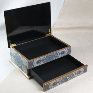 In stock Creative Empty MDF Double Layer Large Fancy Cheap Gift Wooden Box