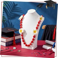Afstudeerseizoen Faux Nut hangerketting & Plumeria acrylstenen kralenband set voor studenten