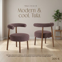 Chaise de salle à manger ronde moderne rembourrée avec structure en bois massif, assise en mousse haute densité, pieds en bois, mobilier de restaurant