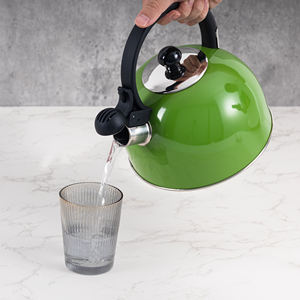 Bouilloire sifflante en acier inoxydable, théière verte pour cuisinière à induction, eau bouillante rapidement pour la maison et la cuisine - Product Image 6